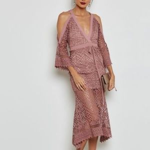 Black NWT Cold Shoulder Midi Dress